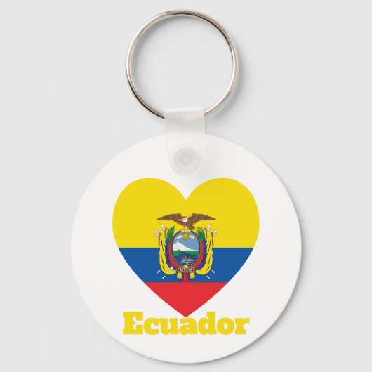 Ecuador Heart Flag Sleutelhanger (Achterkant)