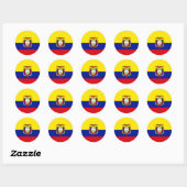 Ecuador Hoogwaardige vlag Ronde Sticker (Vel)