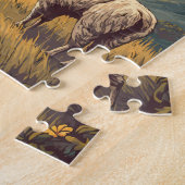 Ecuador Illustratie Reis Kunst Vintage Legpuzzel (Zijkant)
