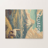 Ecuador Illustratie Reis Kunst Vintage Legpuzzel (Horizontaal)