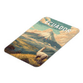 Ecuador Illustration Travel Art Vintage Magneet (Linkerzijde)