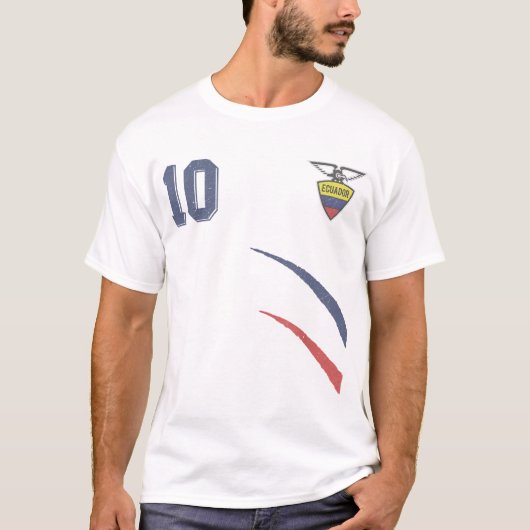 Ecuador in Football Soccer Style T-shirt (Voorkant)