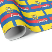Ecuador inpakpapier, blauw, Ecuador vlag Cadeaupapier (Rol Hoek)