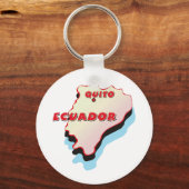 Ecuador-kaart Sleutelhanger (Voorkant)