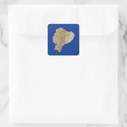 Ecuador Kaart Sticker (Tas)