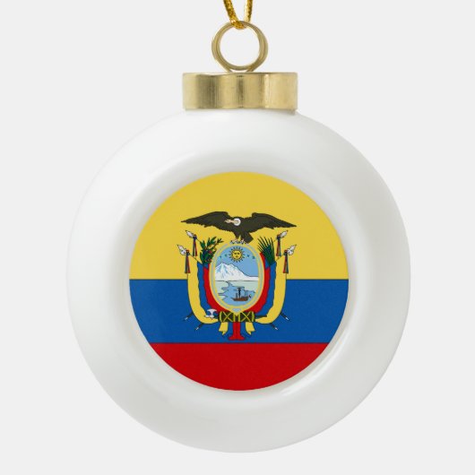 Ecuador Keramische Bal Ornament (Voorkant)
