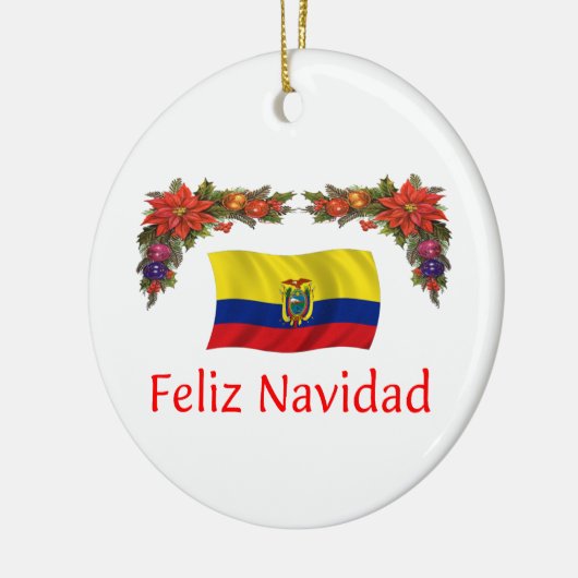 Ecuador Kerstmis Keramisch Ornament (Links)