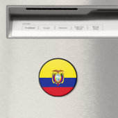 Ecuador kwaliteit Vlag Cirkel Magneet (Insitu (Vaatwasser))