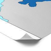 ecuador - land politieke kaart poster (Hoek)