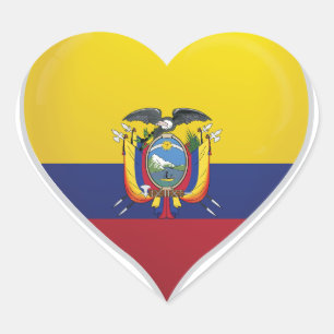 Ecuador liefde vlag trots hart sticker