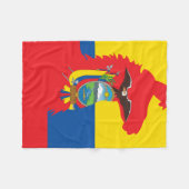Ecuador Llama Alpaca Ecuadoriaans Fleece Deken (Voorkant (Horizontaal))