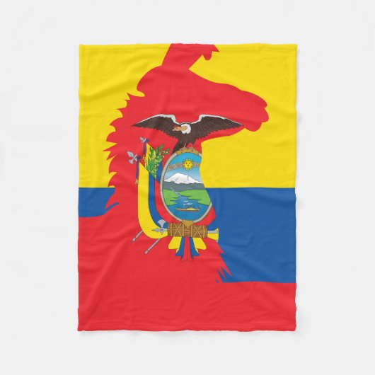 Ecuador Llama Alpaca Ecuadoriaans Fleece Deken (Voorkant)