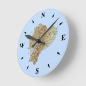 Ecuador Map Clock Ronde Klok (Hoek)