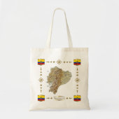 Ecuador Map + Flags Bag Tote Bag (Voorkant)