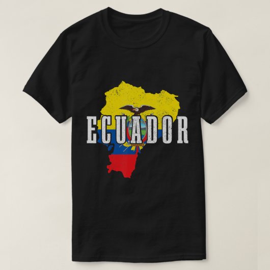 Ecuador Map Pride Ecuadorian Flag T-Shirt (Design voorkant)