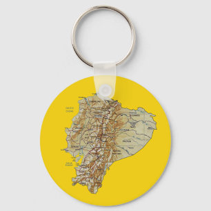 Ecuador Map Sleutelhanger
