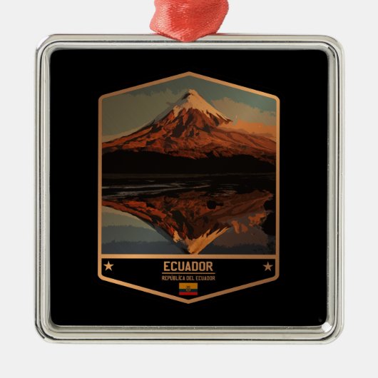 Ecuador Metalen Ornament (Voorkant)