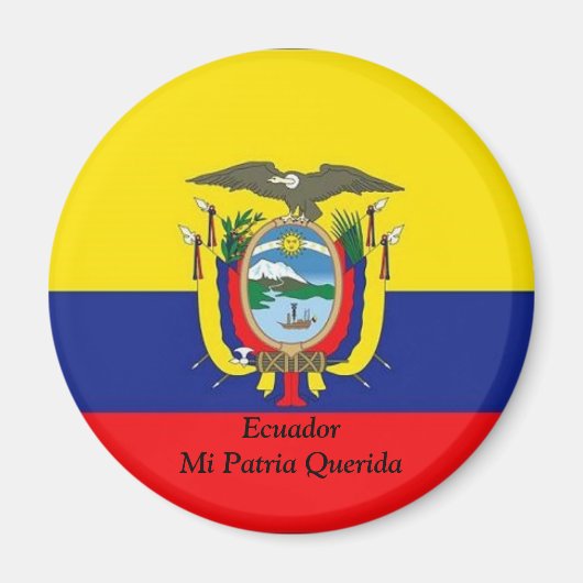 Ecuador Mi Patria Querida magneet (Voorkant)