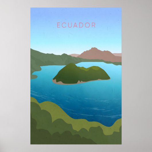 Ecuador Minimal Travel Poster (Voorkant)