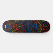 Ecuador Nationaal Eerbewijs Wordcloud Persoonlijk Skateboard (Horizontaal)