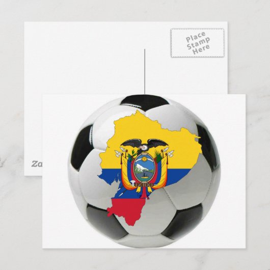 Ecuador nationaal team briefkaart (Voorkant / Achterkant)