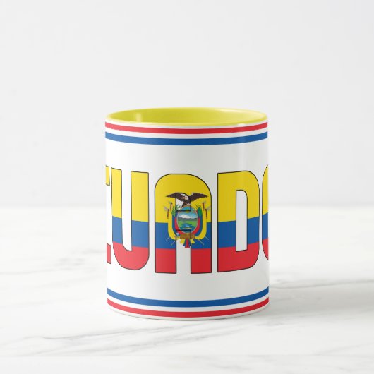 Ecuador National Flag Patriotic Coffee Mok (Midden)