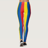 Ecuador Nationale vlagkleuren Verticaal gestreept Leggings (Achterkant)