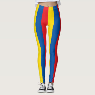Ecuador Nationale vlagkleuren Verticaal gestreept Leggings