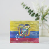 Ecuador noodlottige vlag briefkaart (Staand voorkant)
