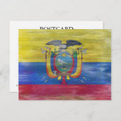 Ecuador noodlottige vlag briefkaart (Voorkant / Achterkant)