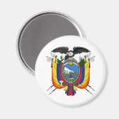Ecuador officieel wapen heraldiek symbool magneet (Voorkant / Achterkant)