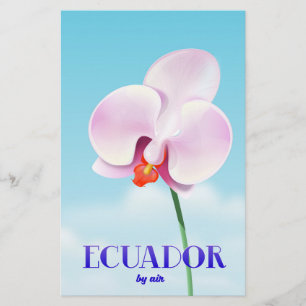 Ecuador orchidee reisposter briefpapier