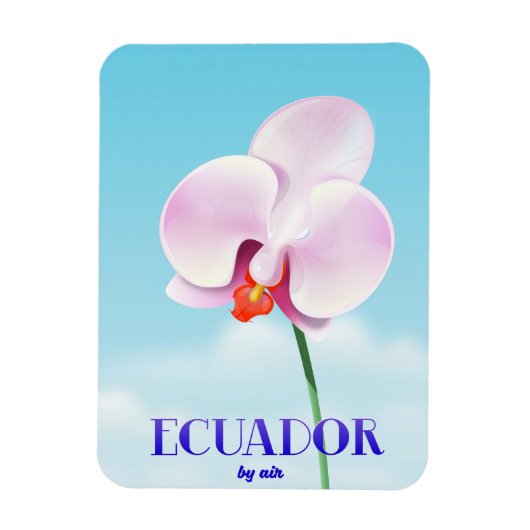Ecuador orchidee reisposter magneet (Verticaal)