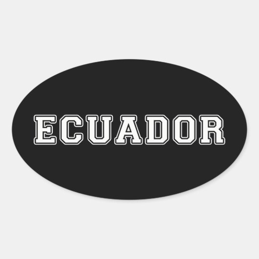Ecuador Ovale Sticker (Voorkant)