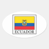 Ecuador Ovale Sticker (Voorkant)