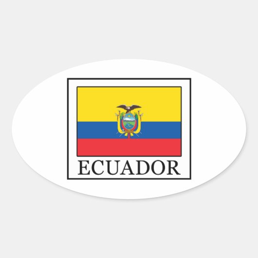 Ecuador Ovale Sticker (Voorkant)
