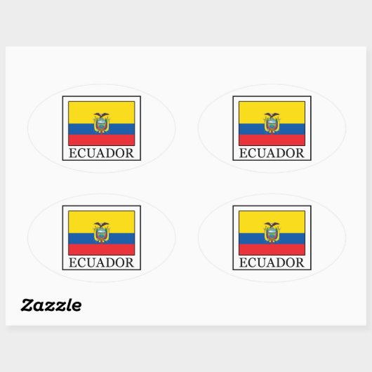 Ecuador Ovale Sticker (Vel)