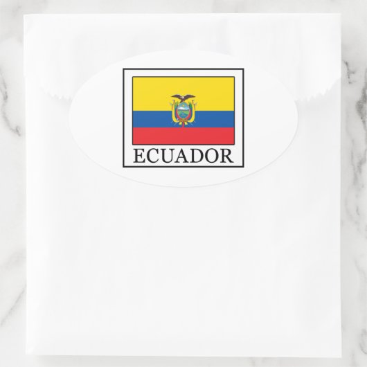 Ecuador Ovale Sticker (Tas)
