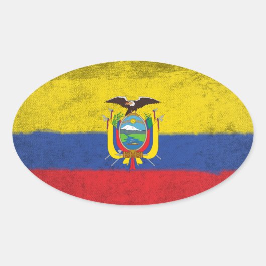 Ecuador Ovale Sticker (Voorkant)
