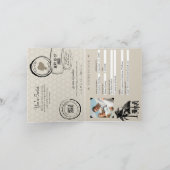 Ecuador Paspoort met Strandhut Trouw Uitnodiging (Binnen)