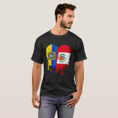 Ecuador Peru Flag Heart Citizen Grown Patriot Coun T-shirt (Voorkant volledig)
