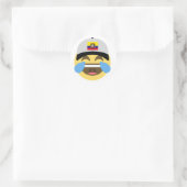 Ecuador Pet lachende emoji Ronde Sticker (Tas)