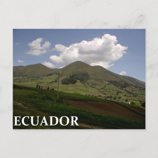 Ecuador: platteland briefkaart (Voorkant)