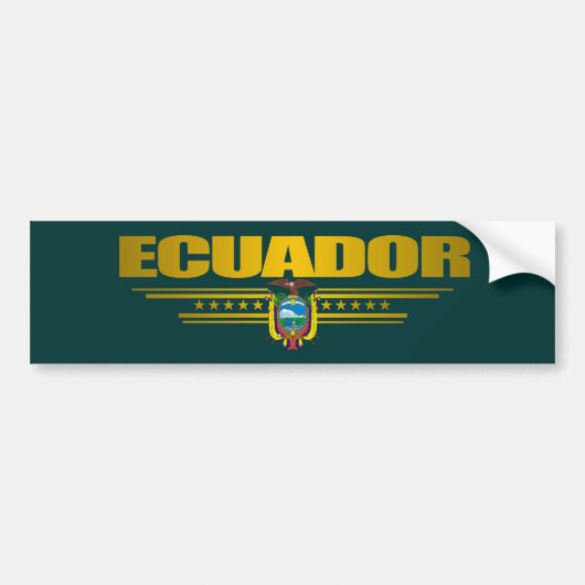 "Ecuador Pride" Bumpersticker (Voorkant)