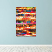 Ecuador, Quito Area, Otavalo Handicraft Market Canvas Afdruk (Insitu (Houten vloer))