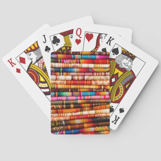 Ecuador, Quito Area, Otavalo Handicraft Market Speelkaarten (Achterkant)