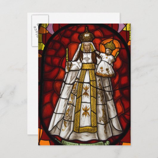 Ecuador, Quito. beeld van de gevlekte maagd 2 Briefkaart (Voorkant / Achterkant)