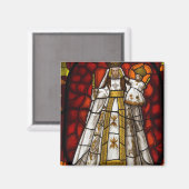 Ecuador, Quito. beeld van de gevlekte maagd 2 Magneet (Voorkant / Achterkant)