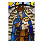 Ecuador, Quito. beeld van de gevlekte maagd Foto Afdruk (Voorkant)