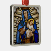 Ecuador, Quito. beeld van de gevlekte maagd Metalen Ornament (Rechts)